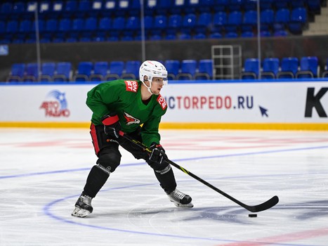 Раскатка «Авангарда» перед матчем в Нижнем Новгороде