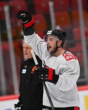 Тренировка «Авангарда» перед матчем с «Металлургом»