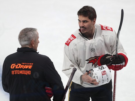 Тренировка «Авангарда» перед первым матчем серии в Магнитогорске