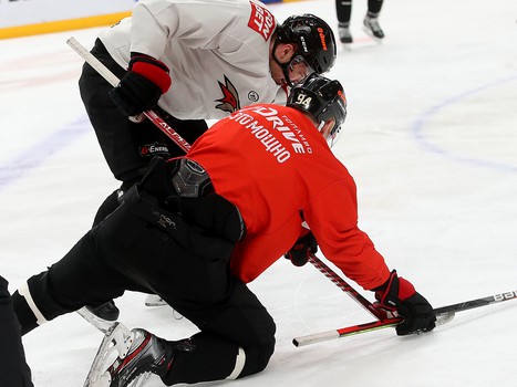 Раскатка «Авангарда» перед матчем с «Локомотивом»