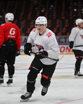 Раскатка «Авангарда» перед матчем в Магнитогорске