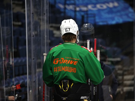 Раскатка «Авангарда» перед выездным матчем с московским «Динамо»