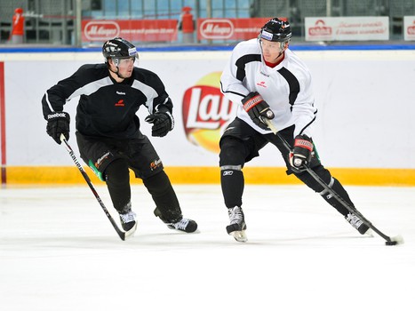 Раскатка "Авангарда" перед матчем с "Северсталью" 10 сентября 2013