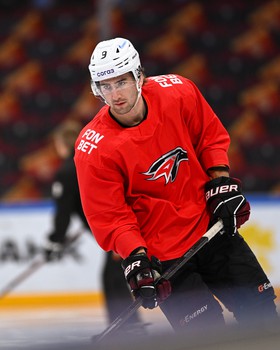 Раскатка «Авангарда» перед матчем в Магнитогорске