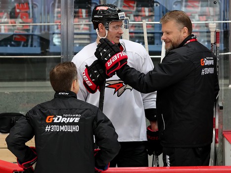 Раскатка «Авангарда» перед матчем с рижским «Динамо»