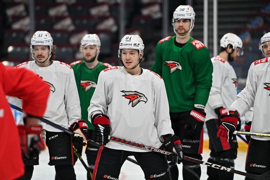 Раскатка «Авангарда» перед третьим матчем серии с «Металлургом» в Магнитогорске