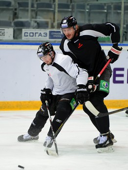 Раскатка "Авангарда" перед матчем с "Ак Барсом" 14 октября 2013