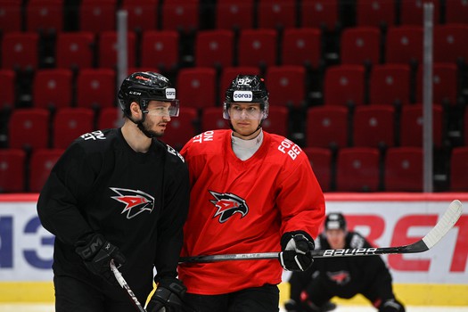 Раскатка «Авангарда» перед матчем с «Барысом»