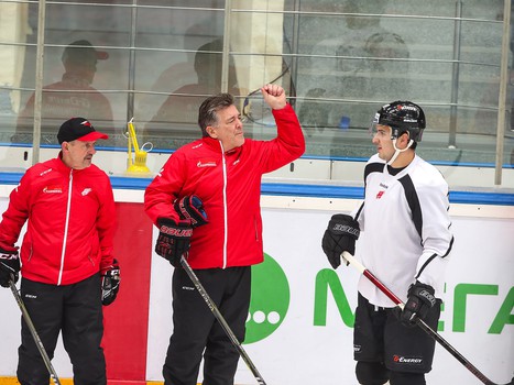 Раскатка «Авангарда» перед матчем со «Слованом»