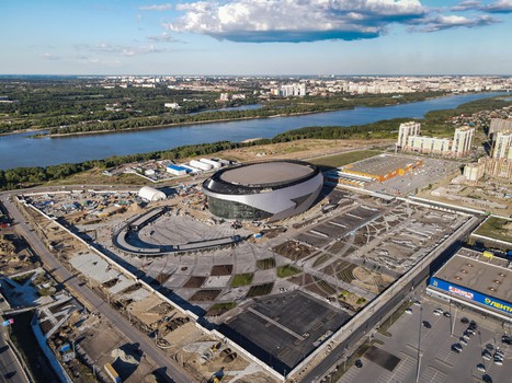 Строительство G-Drive Арены: июль