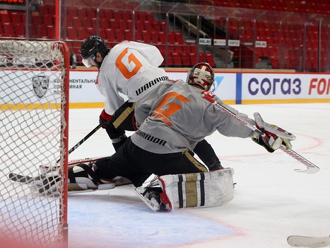 Раскатка «Авангарда» перед матчем против СКА