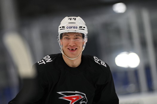 Тренировка «Авангарда» перед матчем в Новосибирске