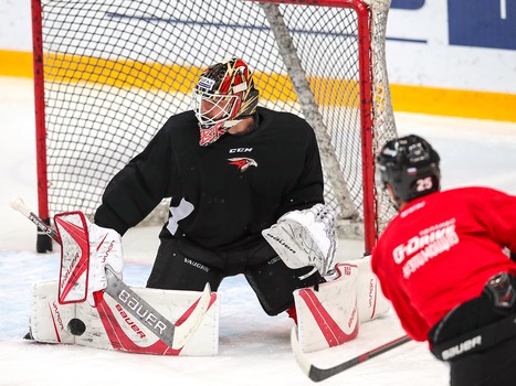 Раскатка «Авангарда» перед матчем с «Автомобилистом»