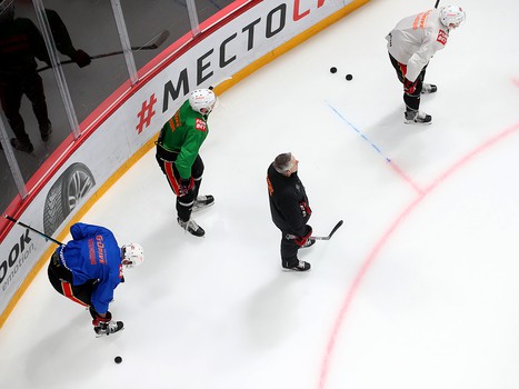 Тренировка «Авангарда» во время паузы в чемпионате