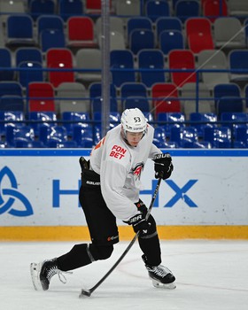 Тренировка «Авангарда» перед матчем в Нижнекамске