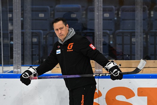 Раскатка «Авангарда» перед матчем в Минске