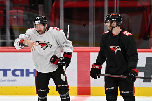 Раскатка «Авангарда» перед матчем с «Барысом»