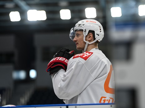 Тренировка «Авангарда» перед матчем в Новосибирске