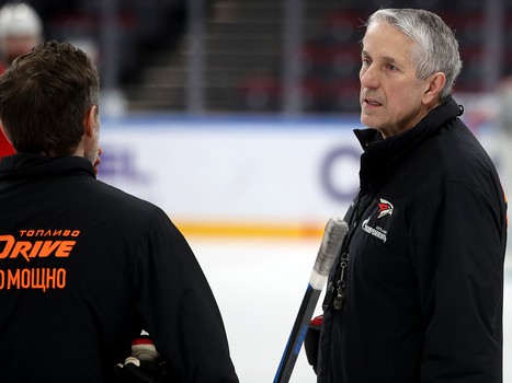 Тренировка «Авангарда» перед четвёртым матчем серии с «Металлургом»