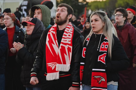 Фан-зона «Авангарда» на Пешеходном Любинском