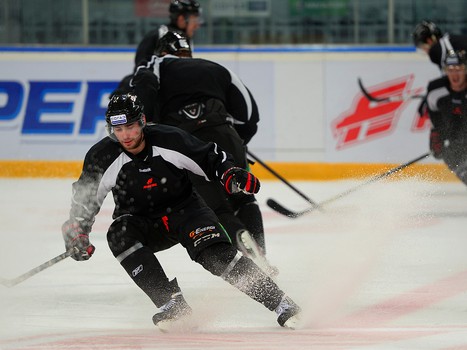 Раскатка "Авангарда" перед матчем с "Атлантом" 12 сентября 2013