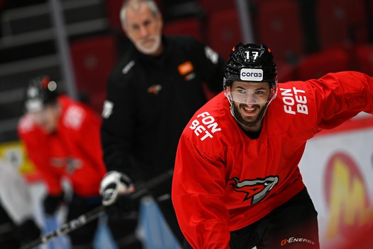 Раскатка «Авангарда» перед матчем с минским «Динамо»