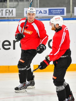 Тренировка "Авангарда" перед отправлением на выезд