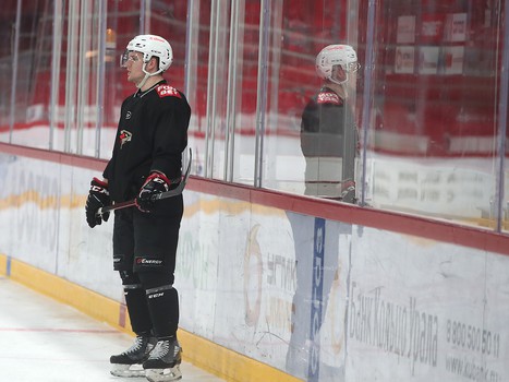 Тренировка «Авангарда» перед четвёртым матчем серии с «Автомобилистом»