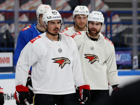 Тренировка «Авангарда» перед пятым матчем серии в Магнитогорске