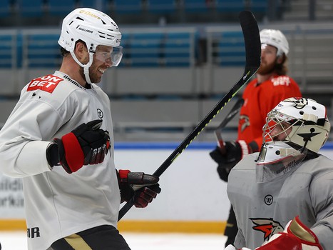 Тренировка «Авангарда» перед матчем в Нур-Султане