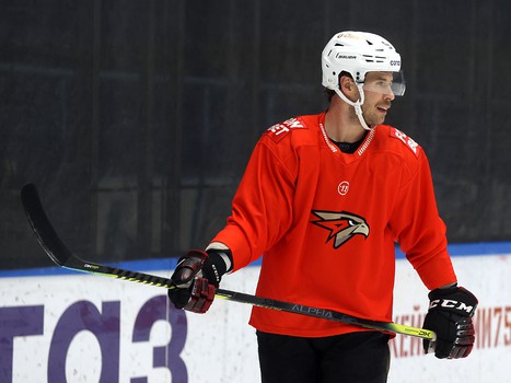 Тренировка «Авангарда» перед матчем в Новосибирске