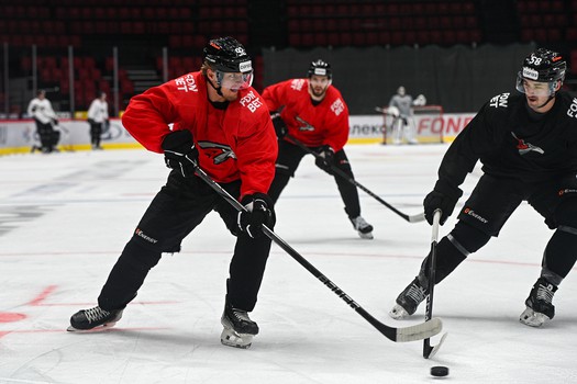 Раскатка «Авангарда» перед матчем с «Салаватом Юлаевым»