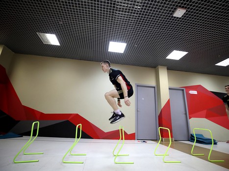 Раскатка «Авангарда» перед матчем с «Нефтехимиком»