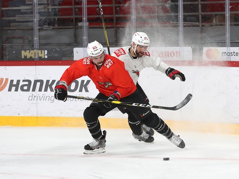 Тренировка «Авангарда» перед матчем в Екатеринбурге