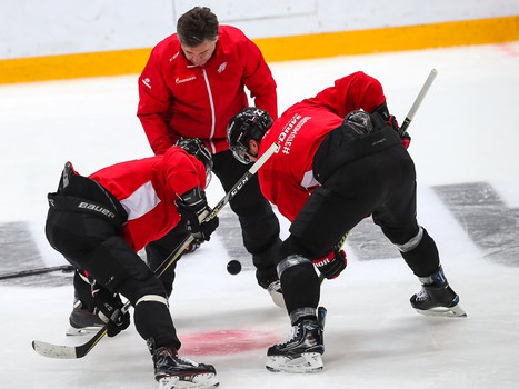 Раскатка «Авангарда» перед матчем с «Сибирью»