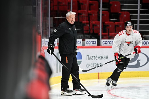 Раскатка «Авангарда» перед матчем с «Трактором»