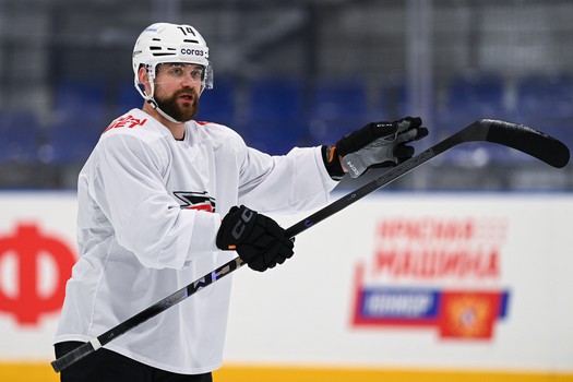 Тренировка «Авангарда» перед матчем в Новосибирске