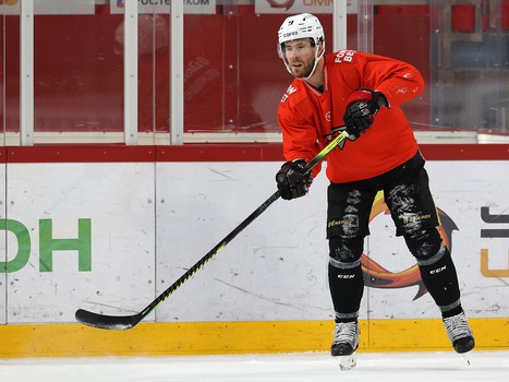 Тренировка «Авангарда» перед матчем в Екатеринбурге